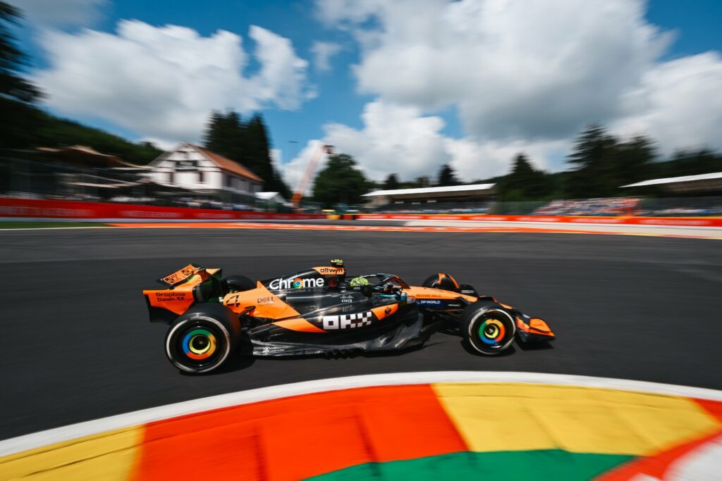 Lando Norris of McLaren takes P3 in the F1 Belgian GP sprint qualifying