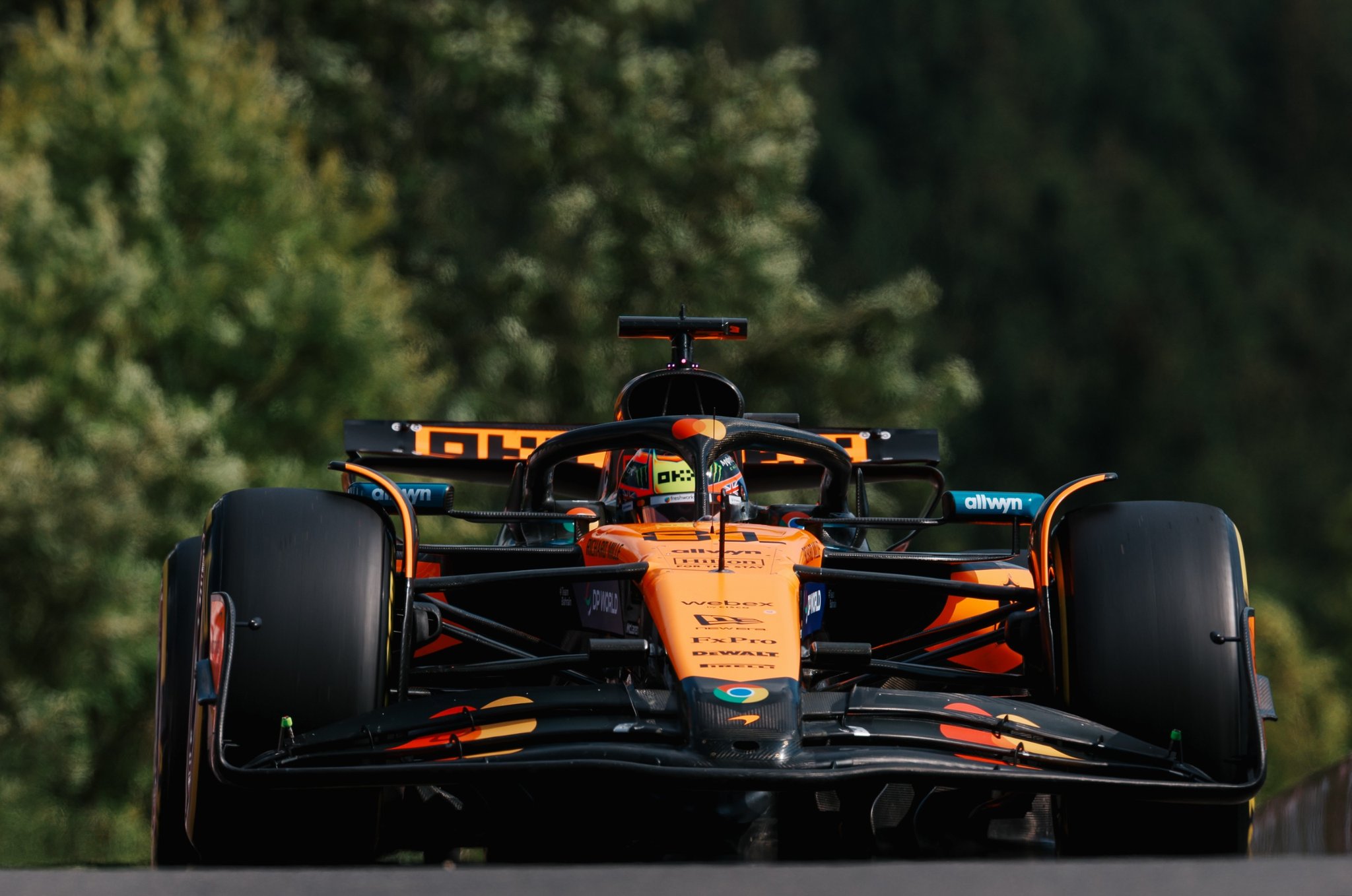 Oscar Piastri of McLaren takes pole in the F1 Belgian GP sprint qualifying