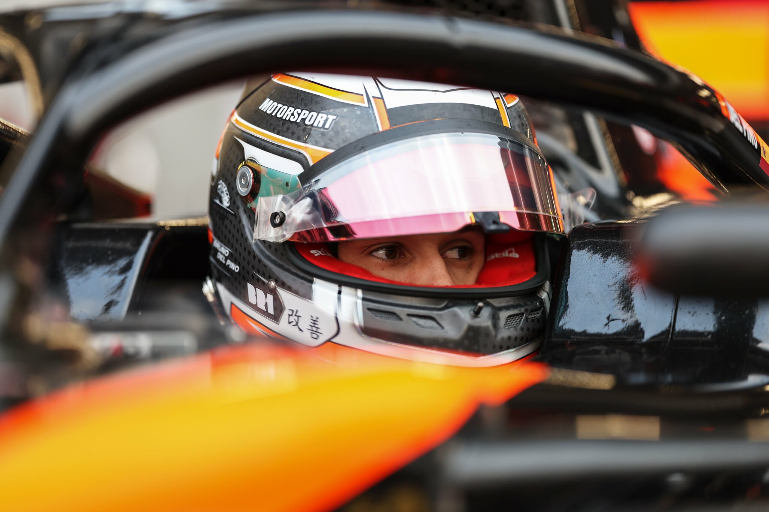 MP Motorsport's Bruno del Pino in his car as his first season in F3 2025 came to an end, signed next year to Van Amersfoort Racing