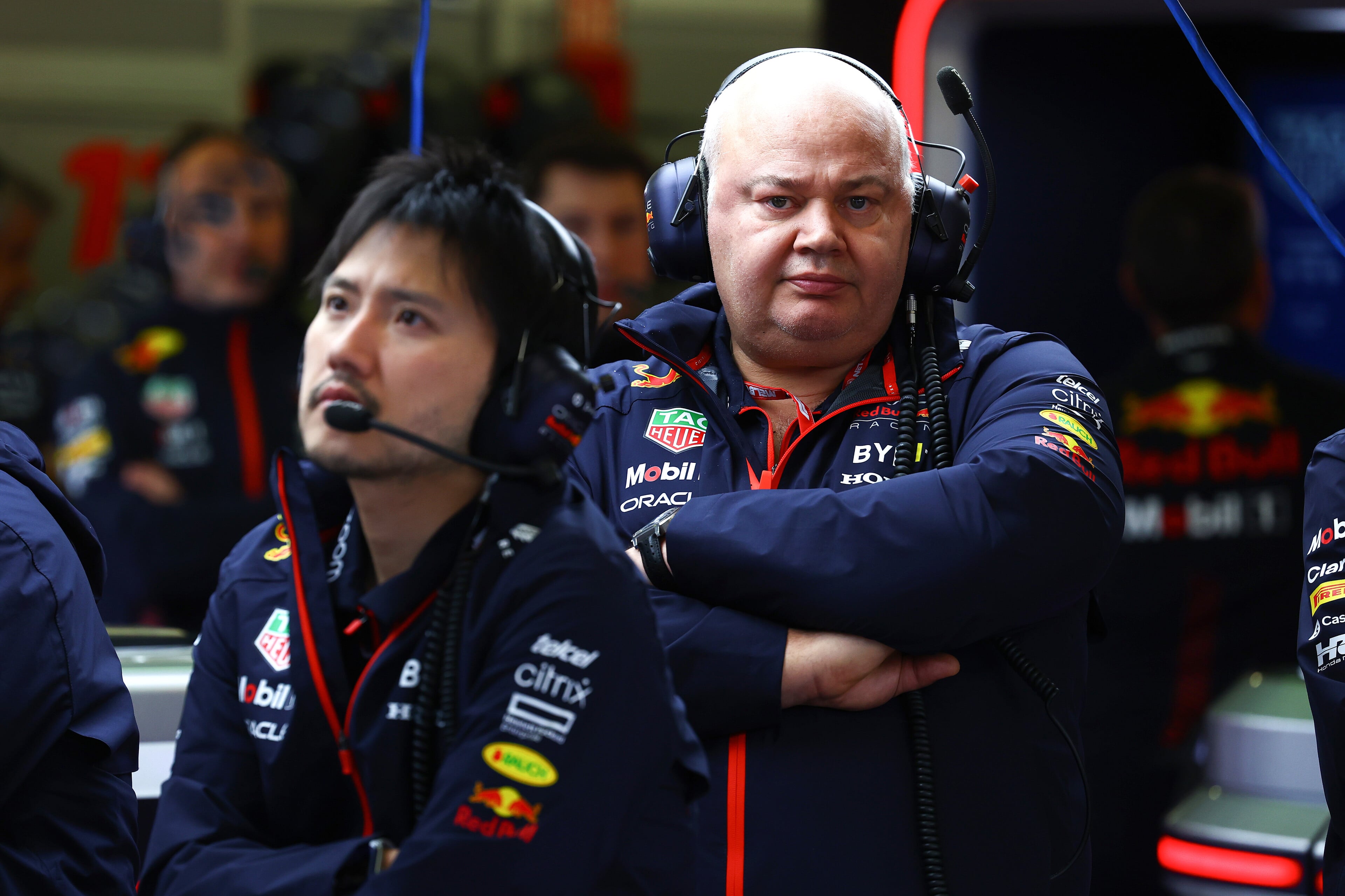 Rob Marshall in the Red Bull garage at the 2023 Australian Grand Prix
