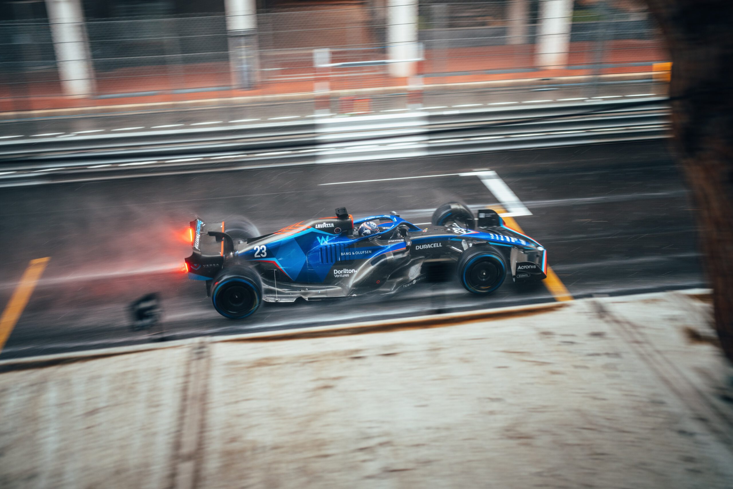 Alex Albon's FW45 in the rain