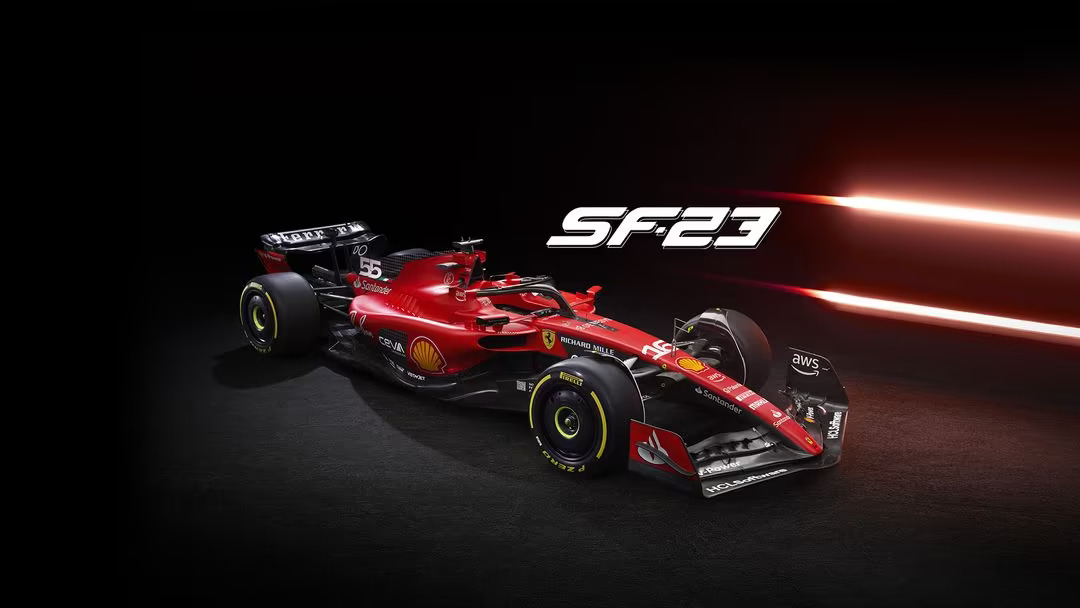 Render of Ferrari's 2023 Formula 1 challenger, the SF-23