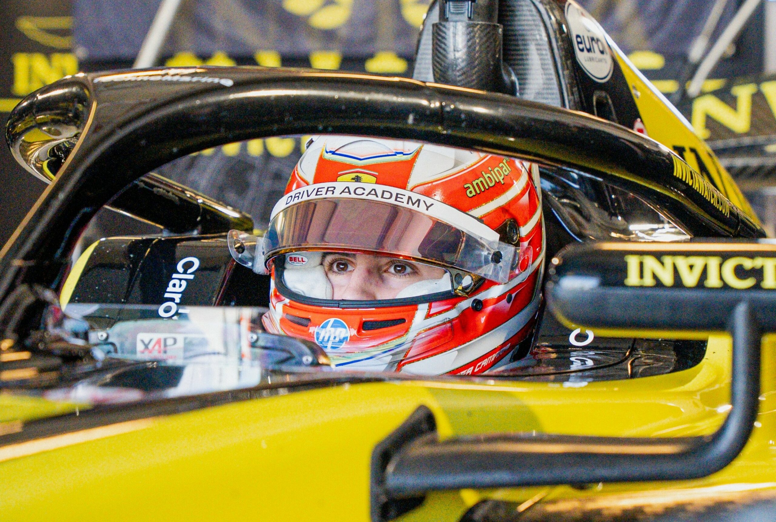 Invicta Racing's Rafael Câmara suring day 2 of the F2 post-season testing at the Yas Marina Circuit, Abu Dhabi.