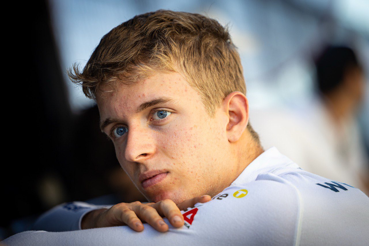 Trident's Charlie Wurz close up, before the 2025 F3 Austrian GP weekend
