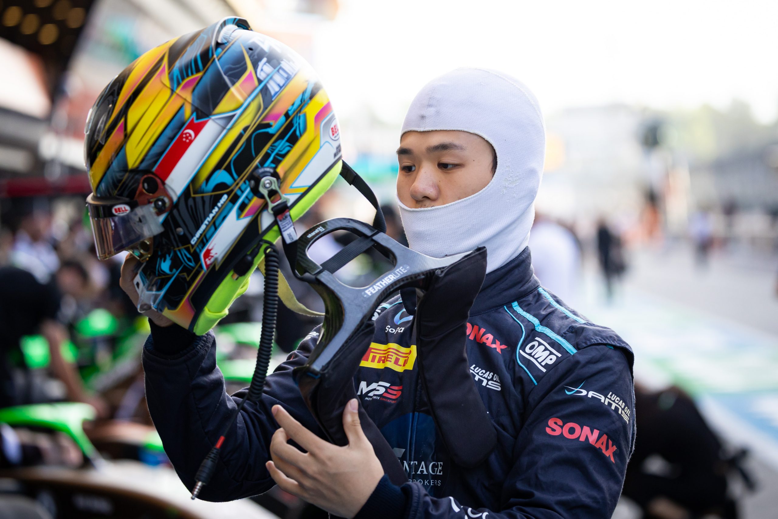 DAMS Lucas Oil’s F3 driver, Christian Ho’s helmet design evolution represents years of development.