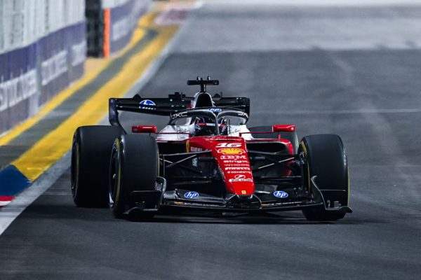 Charles Leclerc for Ferrari at the 2026 F1 Singapore GP- Friday