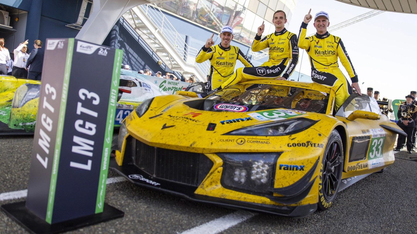 TF Sport guided Corvette to its tenth Le Mans victory in 2026 after defeating Lexus and Aston Martin in a fiercely contested LMGT3 race.