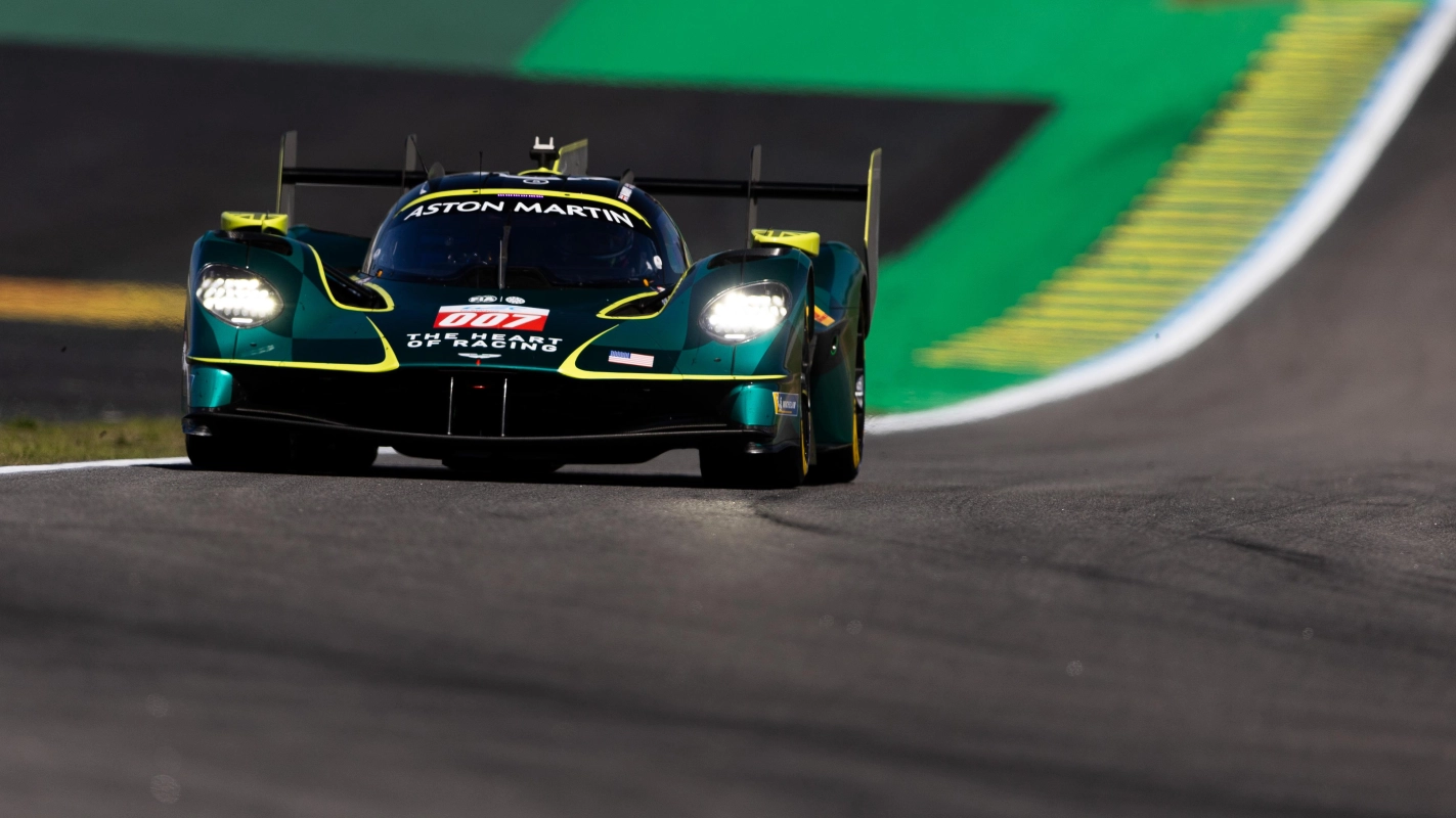 Harry Tincknell leads 2026 WEC São Paulo FP1 for Aston Martin by 0.024s, while Maxime Martin puts Iron Lynx fastest in LMGT3 at Interlagos.