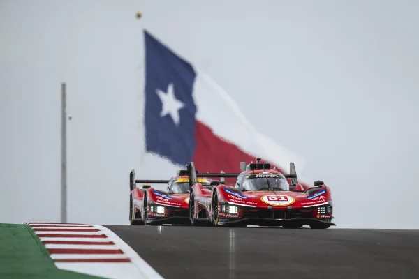 Antonio Giovinazzi led a Ferrari 1-2 in Lone Star Le Mans FP1 at COTA, while Tom Fleming put Garage 59 fastest in LMGT3.