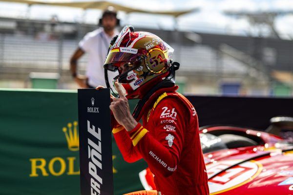 Antonio Giovinazzi secured Lone Star Le Mans pole after matching Jack Aitken’s time in the closest Hyperpole session in WEC history.
