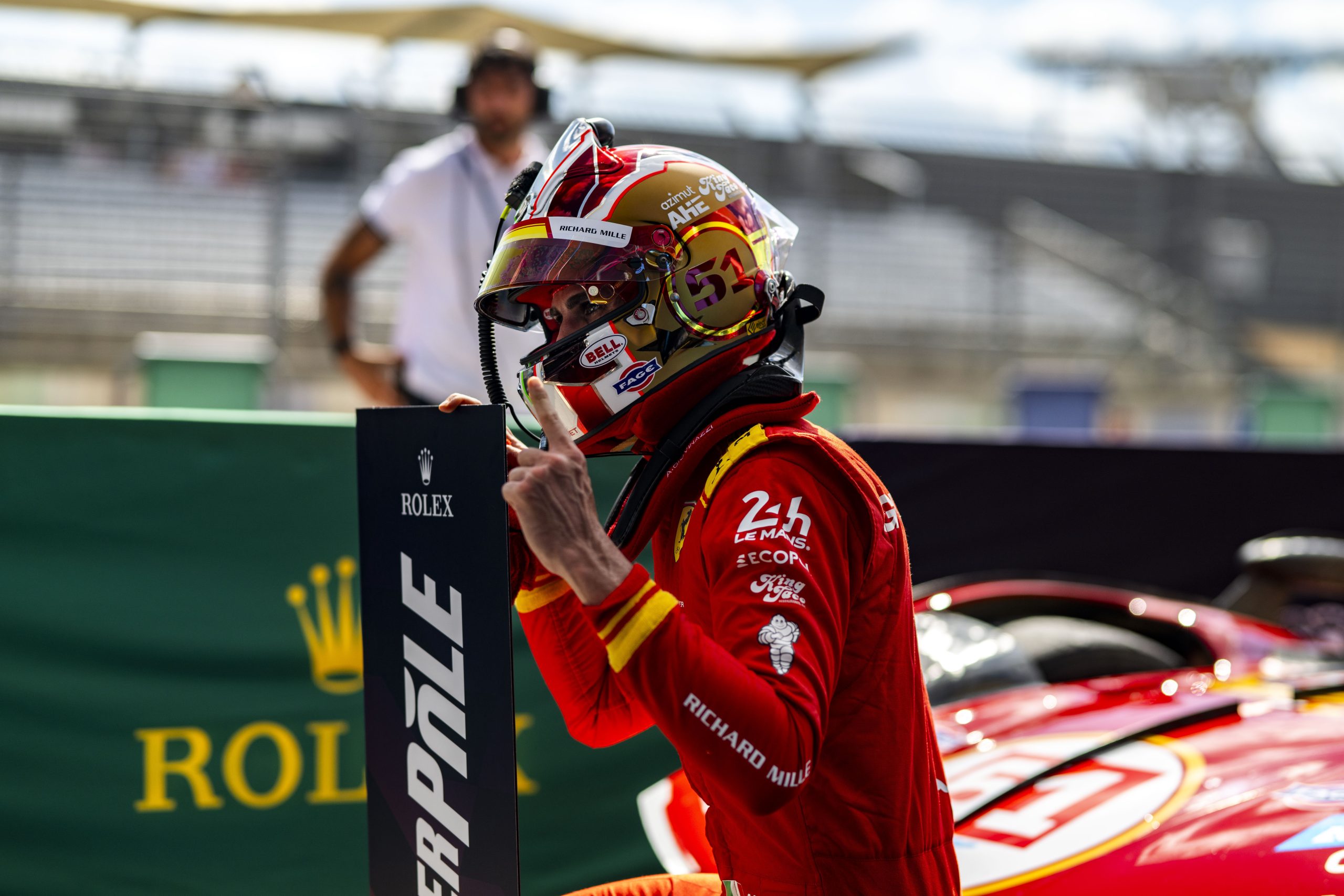 Antonio Giovinazzi secured Lone Star Le Mans pole after matching Jack Aitken’s time in the closest Hyperpole session in WEC history.