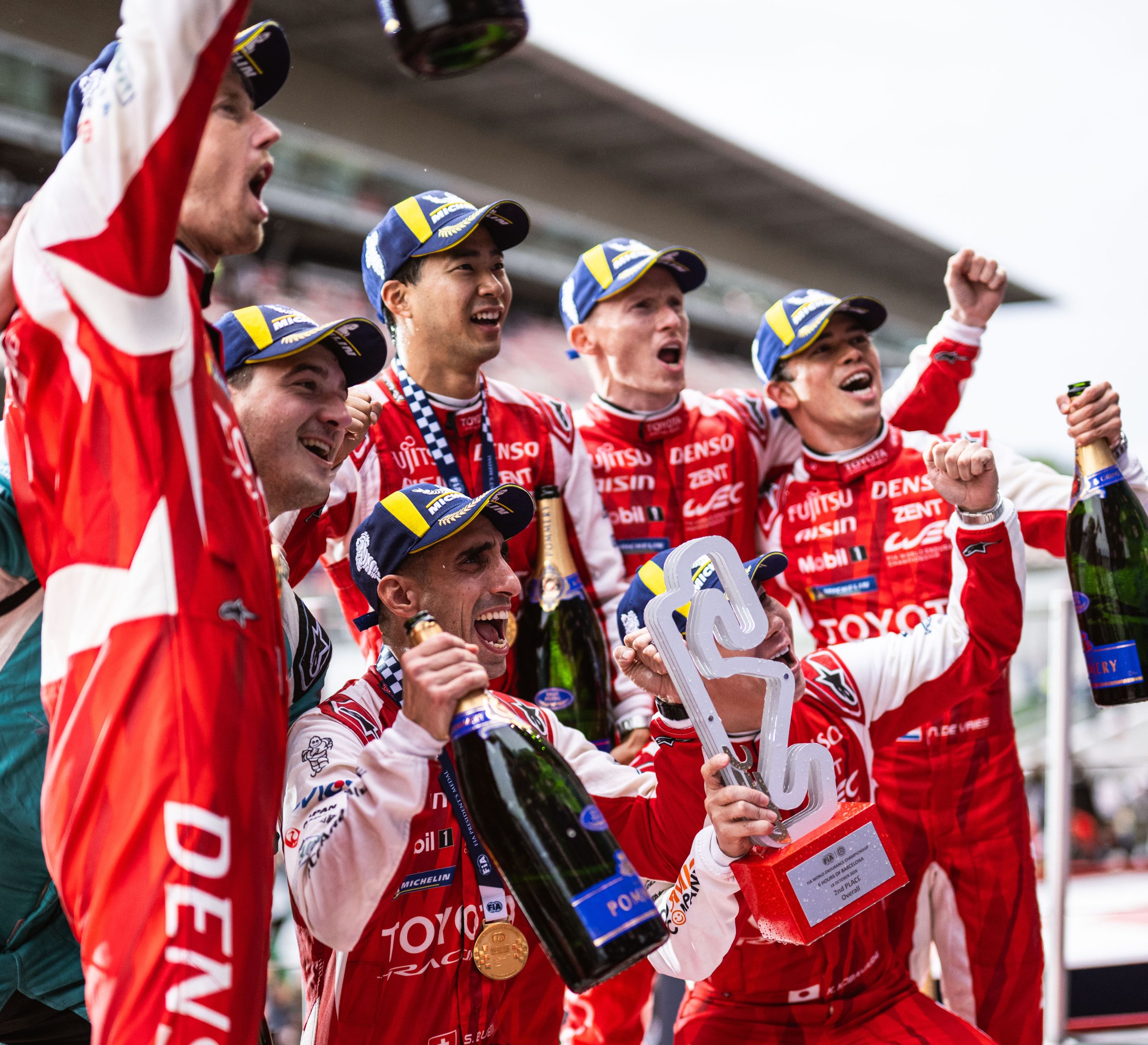 Toyota clinches the 2026 WEC manufacturers' title with a Barcelona one-two as Manthey Porsche ends its LMGT3 win drought in Spain.