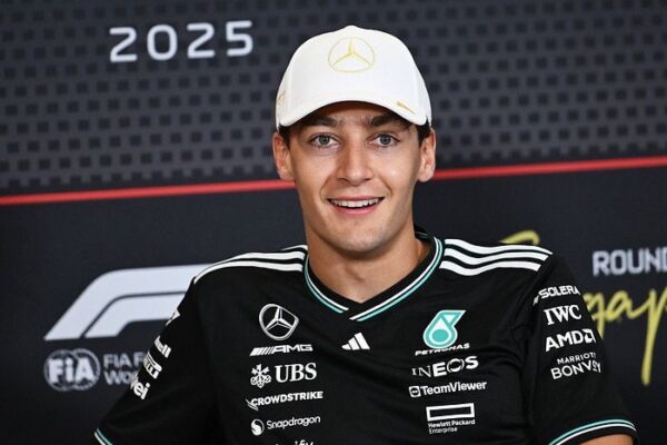 George Russell in the F1 Singapore GP drivers press conference