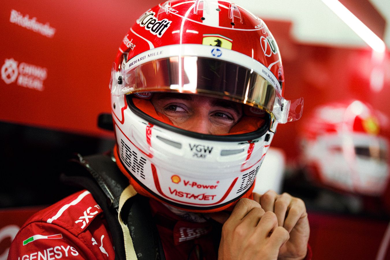 Charles Leclerc at the Baku GP qualifying