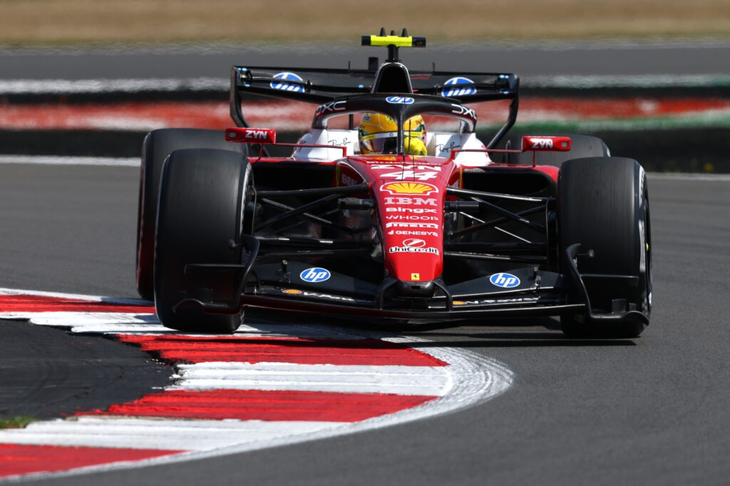 Hamilton celebrates securing Sprint pole position for the 2026 F1 British GP Sprint at Silverstone after a dramatic SQ3 session in front of a home crowd.
