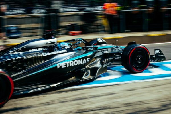 George Russell in Qualifying for the F1 Austrian GP.