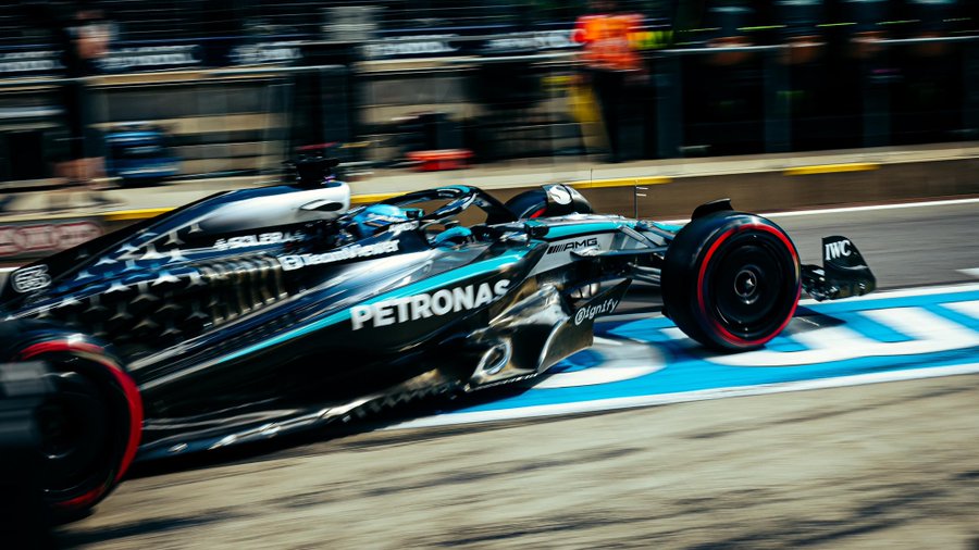 George Russell in Qualifying for the F1 Austrian GP.