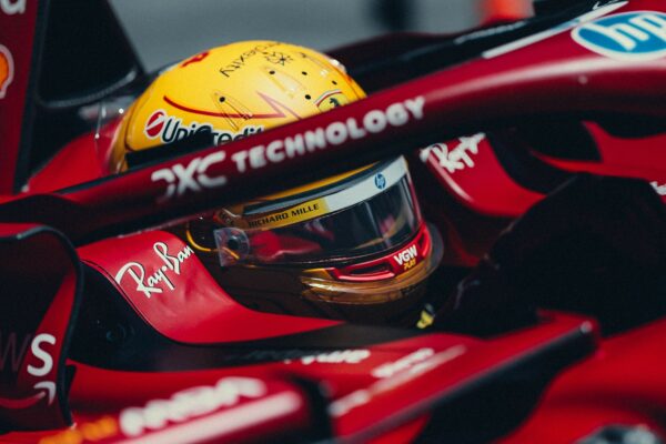 Hamilton targets a podium finish after qualifying P5 ahead of F1 Spanish GP Lewis Hamilton in his Scuderia Ferrari SF-25 at the F1 Barcelona GP