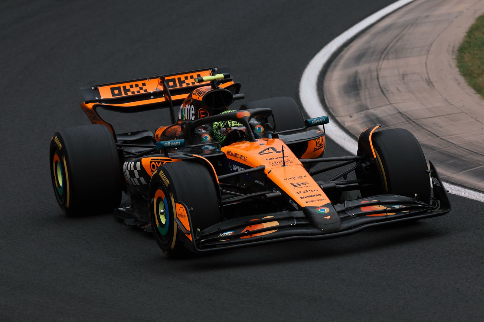 Lando Norris wins the race at the F1 Hungarian GP for McLaren F1