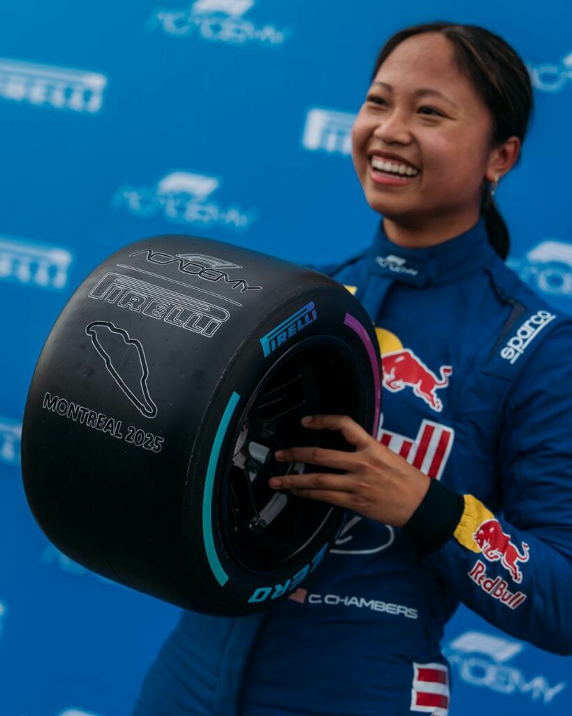 Chloe Chambers currently P2 in the 2025 F1 Academy Championship
