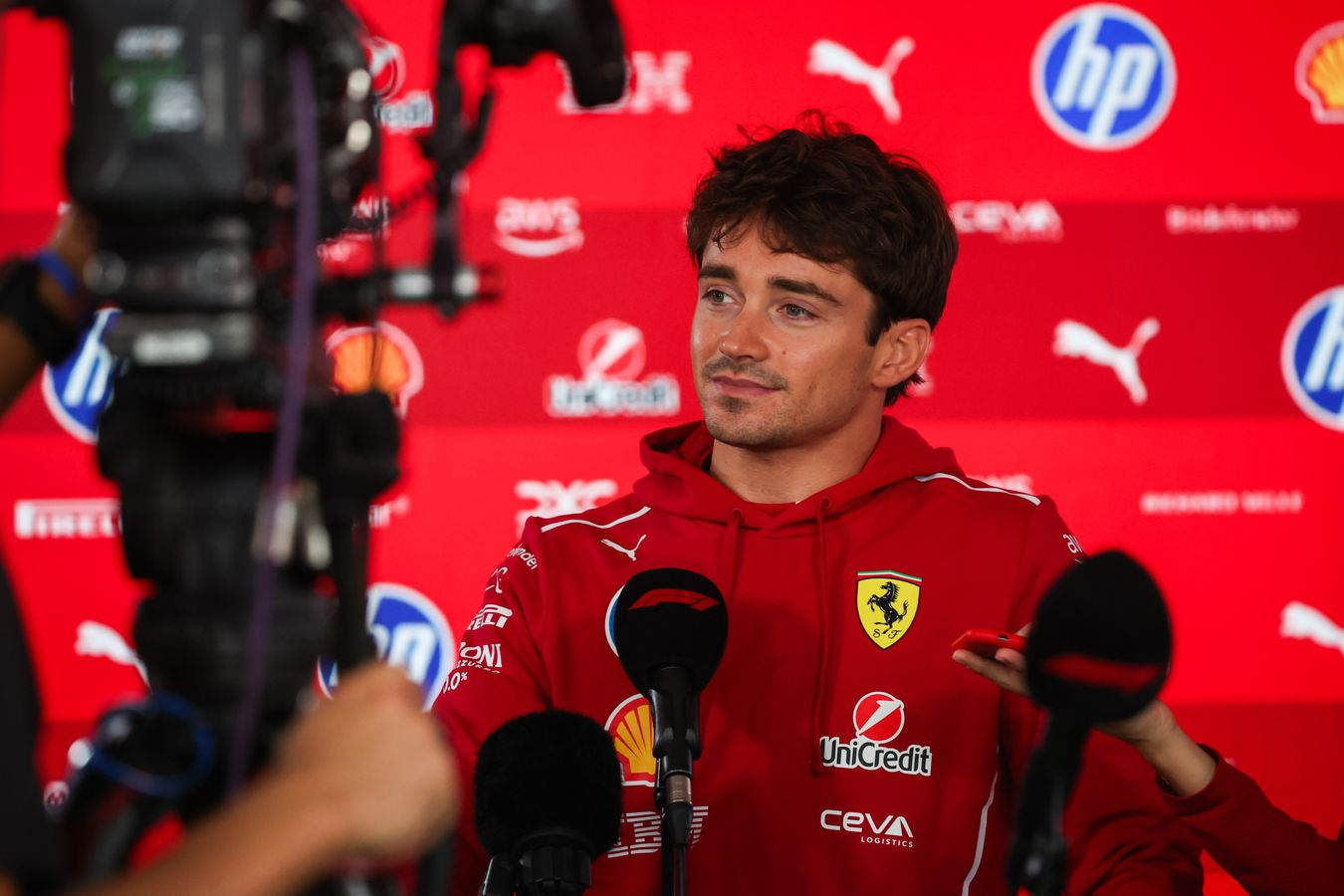 Charles Leclerc discusses Ferrari's race pace ahead of F1 Azerbaijan GP.
