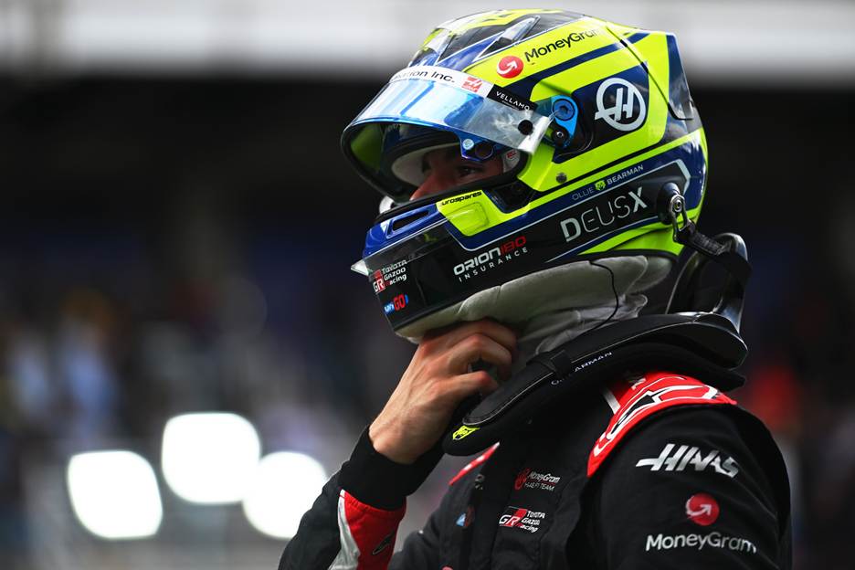 MoneyGram Haas F1 Team's Oliver Bearman, Saturday at the 2025 F1 São Paulo GP.