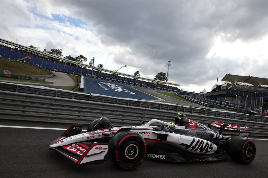 MoneyGram Haas F1 Team's Oliver Bearman, Saturday at the 2025 F1 São Paulo GP.