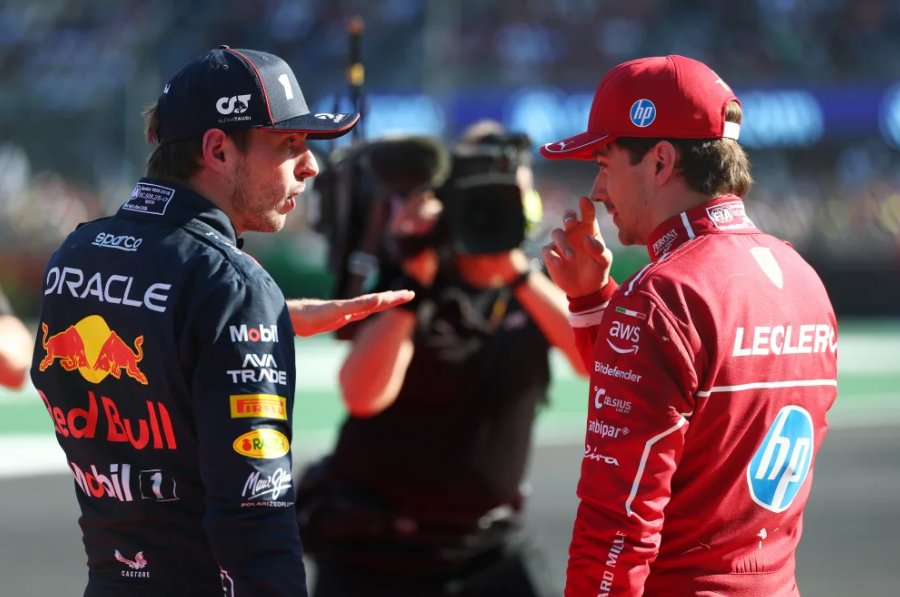 Martin Brundle says Max Verstappen and Charles Leclerc “100%” deserved penalties for going off at Turn 1 at the F1 Mexico City GP.