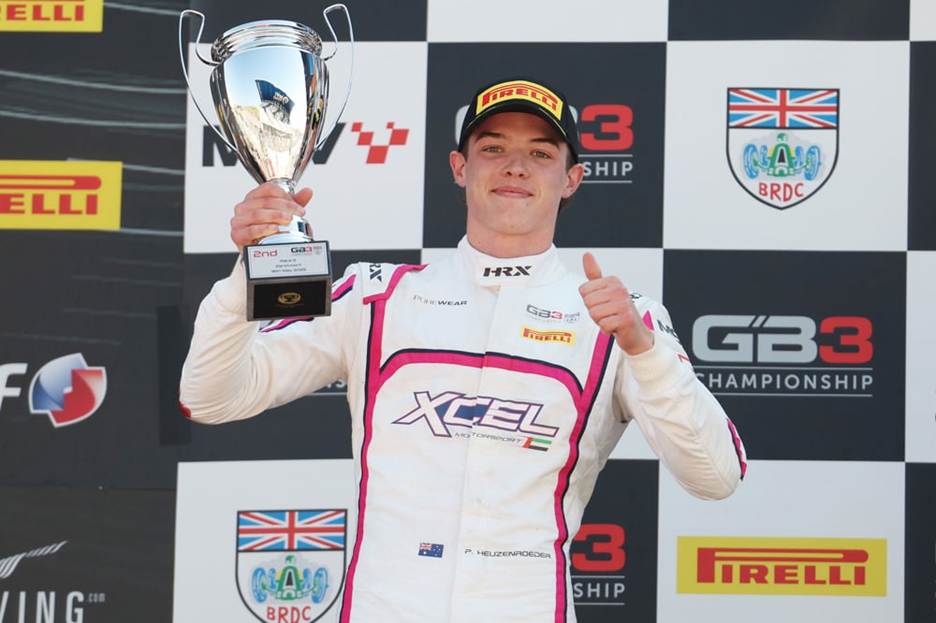 Xcel Motorsport’s strong GB3 debut sees Heuzenroeder and Sherwood lead the team to success. The UAE team aims to challenge for the title in 2026.