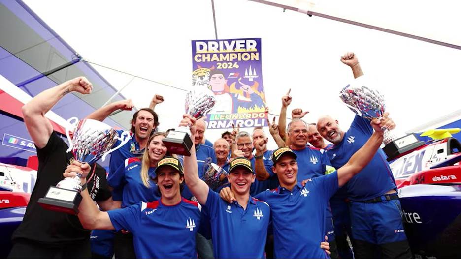 Trident celebrate Leonardo Fornaroli, 2024 F3 Drivers' Champion in Monza
