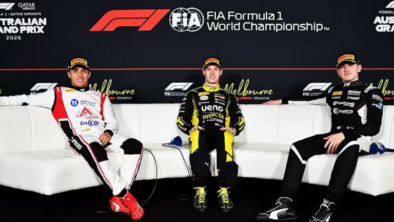 Joshua Dürksen leads the early F2 standings after winning the 2026 Australian GP Sprint Race, ahead of Noel León and Alex Dunne.