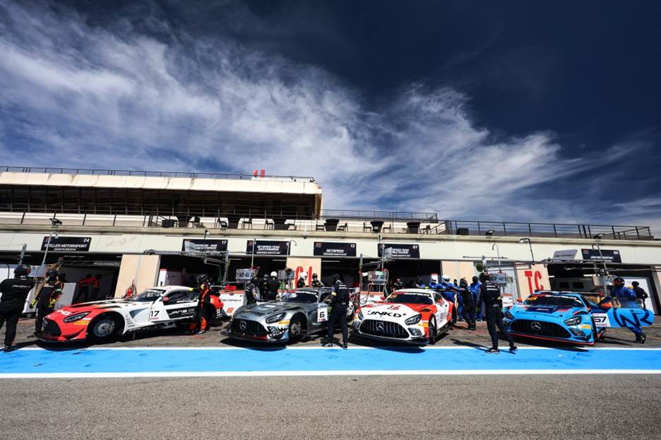 Petrobelli, Gounon and Schiller top sessions at Paul Ricard as GT field prepares for qualifying and six-hour 2026 GTWC Europe showdown.
