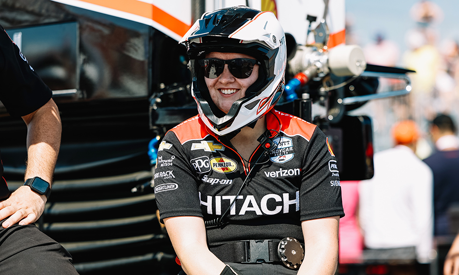 Mechanic Caitlyn Brown discusses journey to IndyCar with Team Penske and female representation in the sport.