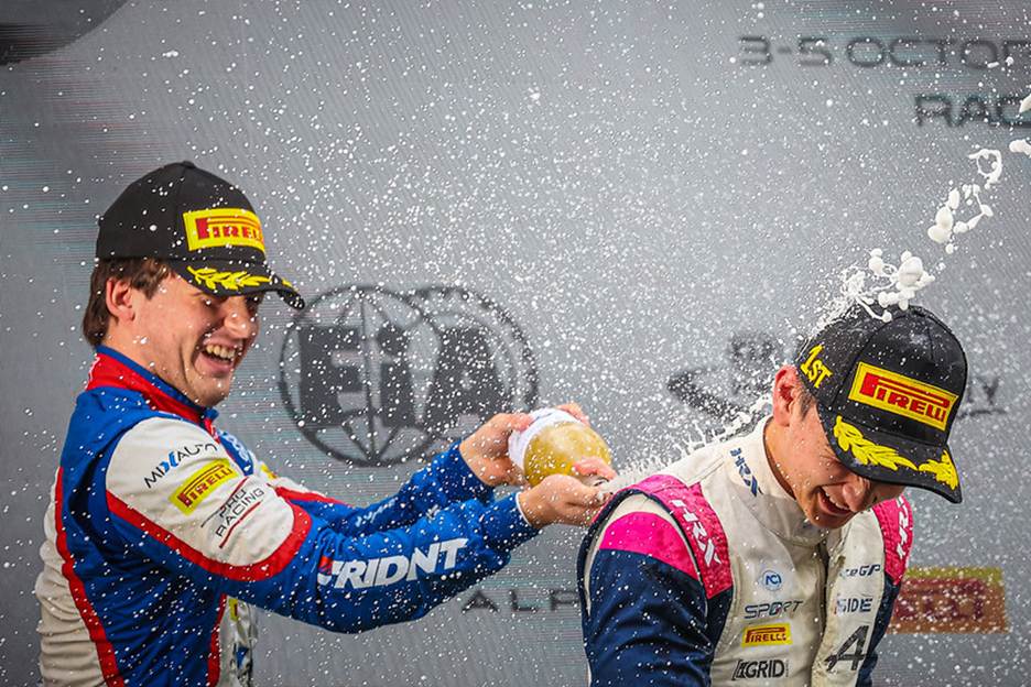 De Palo and Deligny, Podium Race 2, 2025 FRECA Hockenheim