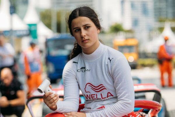 Ciconte fulfilled after pushing limits in day 2 of the F1 Academy Bahrain in-season testing MP Motorsport's Joanne Ciconte with her car ahead of the F1 Academy Bahrain in-season testing (day 2)
