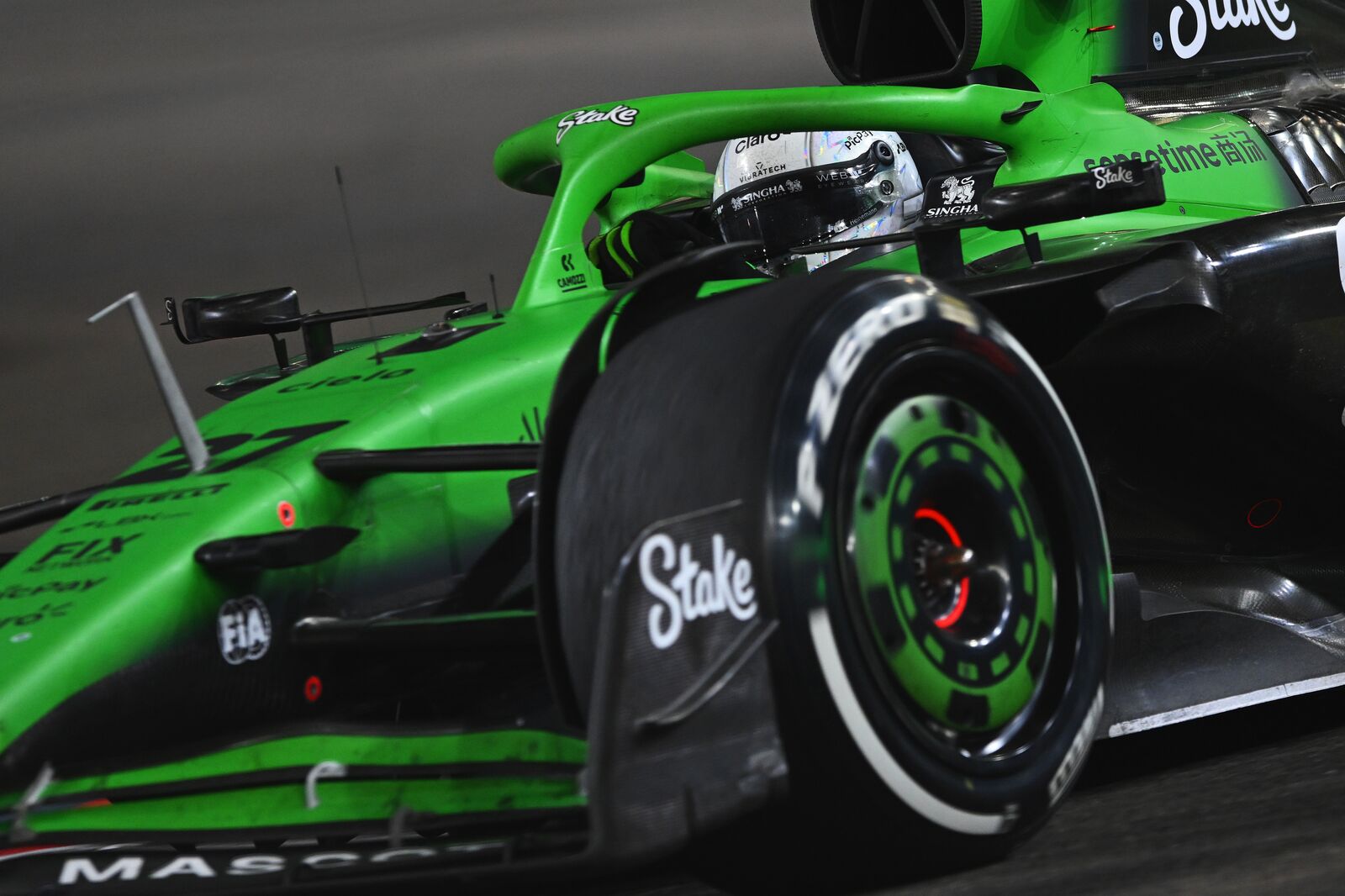 Hülkenberg during Singapore GP on track