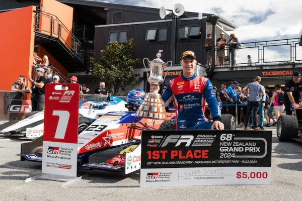 Liam Sceats returns for the 70th New Zealand Grand Prix at the 2026 CTFROT, chasing a second win after a late deal with HMD Motorsports.