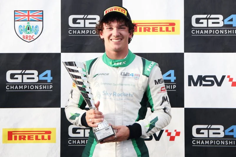 Josh McLean controls GB4 Race 3 at Donington for his fourth win, as Alex O’Grady takes a 49-point title lead to Brands Hatch.
