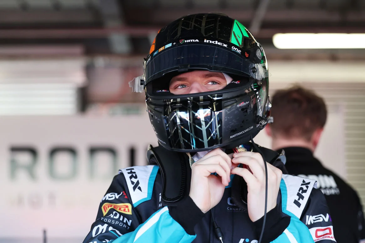 Martin Molnar secures a podium on his GB3 debut at Silverstone but aims to improve pace and fight for victory in Race 2.