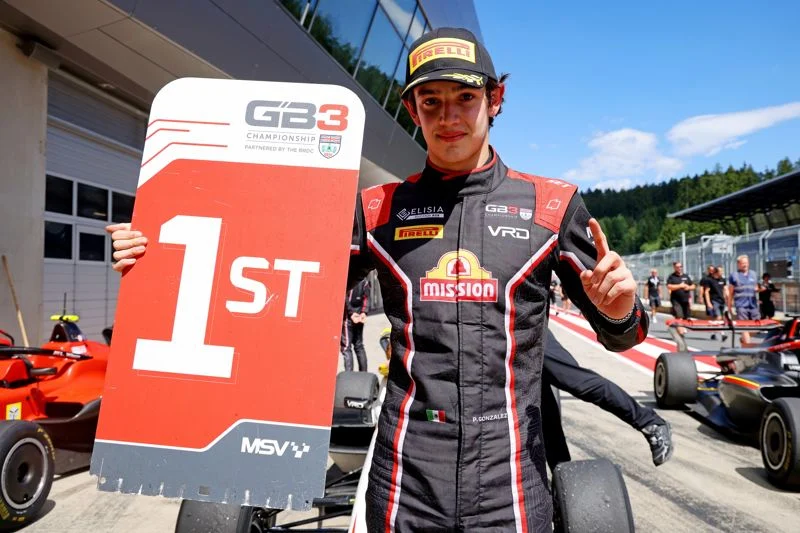 Patricio Gonzalez takes his maiden GB3 win at the Red Bull Ring as Nikita Bedrin charges from 12th to second for VRD Racing squad.