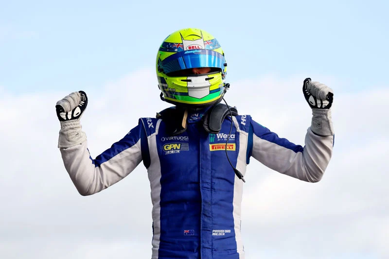 Proudford-Nalder wins 2026 GB4 Winter Series Race 3 at Snetterton ahead of Mackie as a 10-second penalty sends Phillips to eighth.