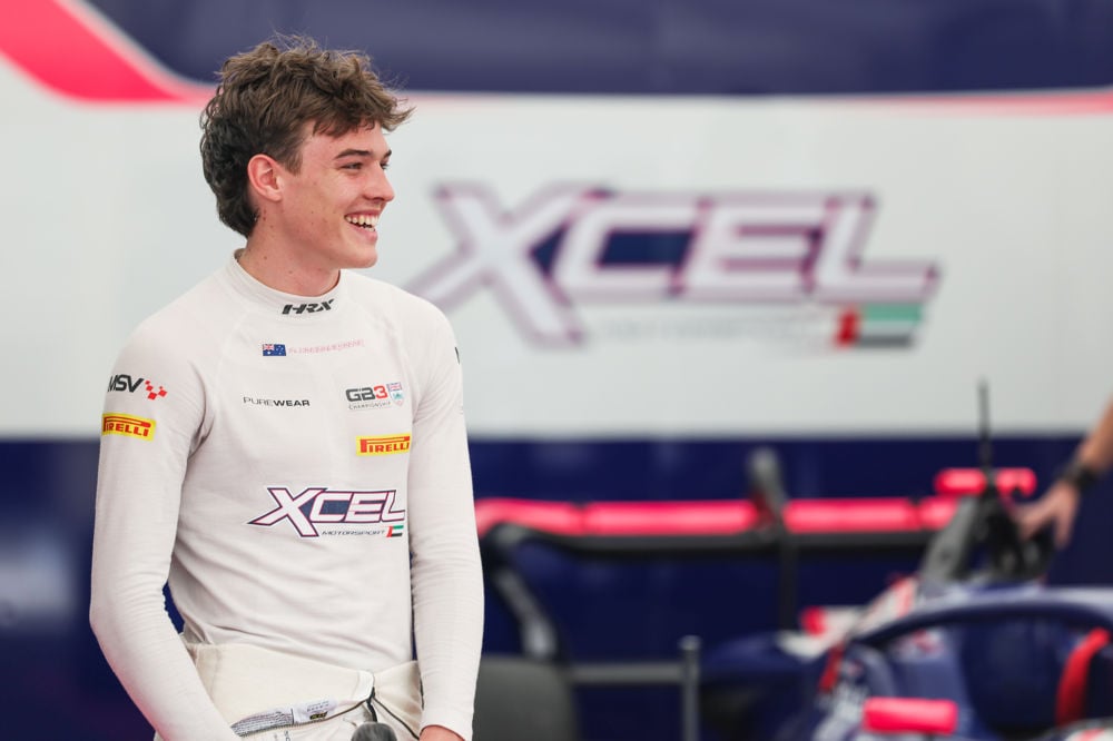 Patrick Heuzenroeder of Xcel Motorsport P2 in Qualifying 1 and P3 in Qualifying 2 in Monza at the 2025 GB3 Championship finale