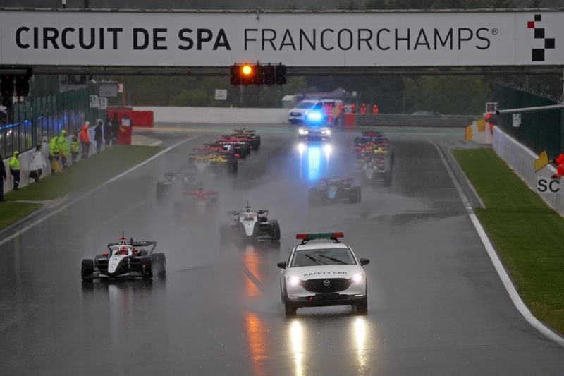 The GB3 series has confirmed that the third race of the weekend at Spa has been abandoned due to terrible weather conditions.