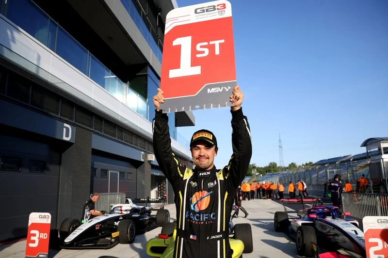 Flynn Jackes claimed his maiden GB3 win at the Hungaroring after mastering multiple Safety Car restarts in Race 3.