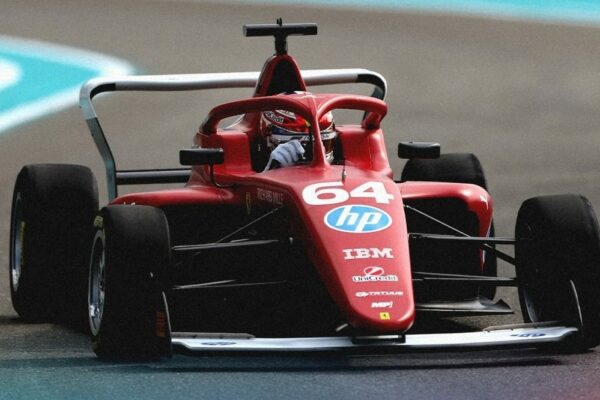 MP Motorsport driver Maya Heug driving on the track after placing P1 in Miami GP Free Practice 2