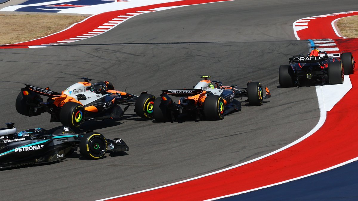 The Turn 1 collision at the F1 US GP Sprint Race which had both McLaren drivers, Lando Norris and Oscar Piastri, to DNF.