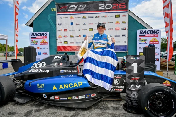 Gastón Irazú sweeps F4 U.S. at VIR to clinch the 2026 drivers’ title, while Kiwi Motorsport seals the teams’ championship.