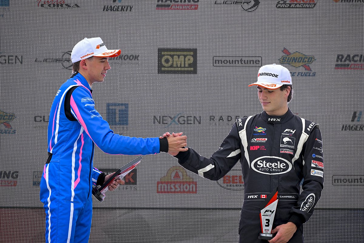 Kiwi Motorsport claimed JFC wins and multiple F4 U.S. podiums during a strong but weather-affected Road America weekend.