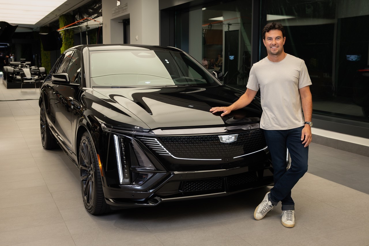 Perez: Cadillac F1 return as the Mexican poses alongside a Cadillac Lyriq