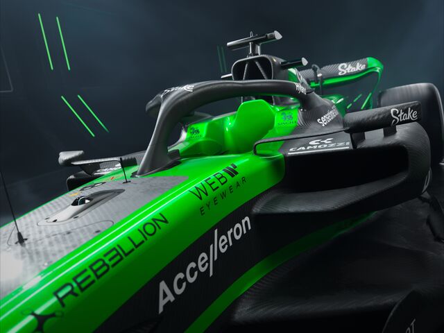 Close up of the Stake F1 Team C44 car